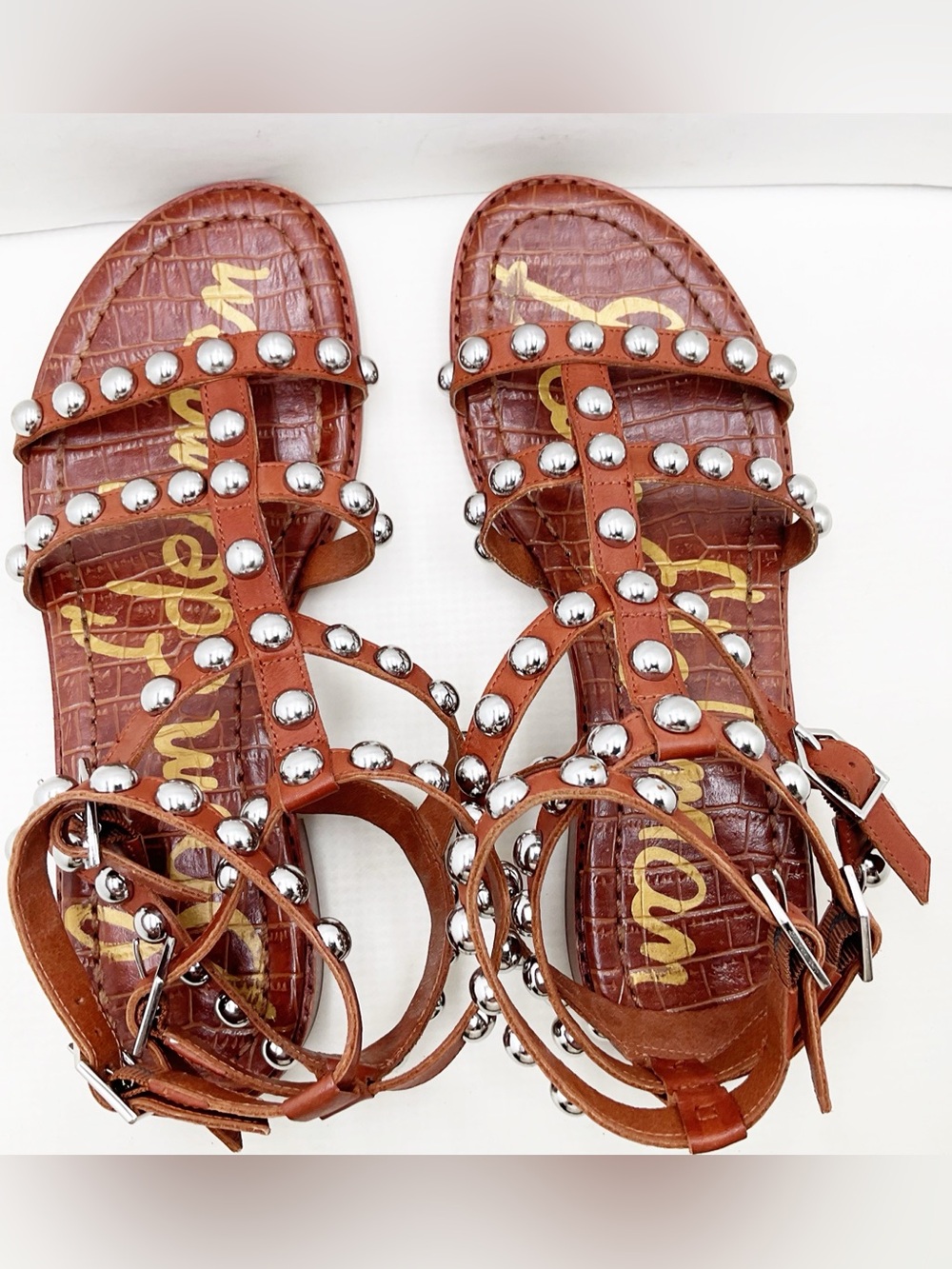 {Sam Edelman} Eavan Studded Gladiator Sandals - Picture 12 of 16